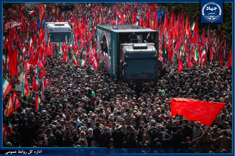 پیام رهبر معظّم انقلاب بهمناسبت تشییع و تدفین آقای شهید ایران